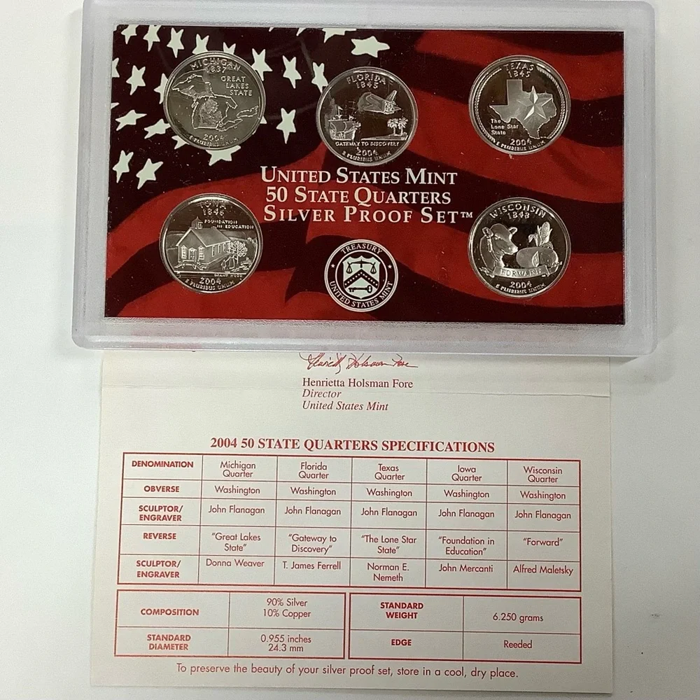 2004 United States Mint Silver Proof Coin Set - Picture 4 of 5